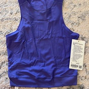 ❌SOLD❌ BNWT Lulu Senseknit Running Tank sz 4 charged indigo